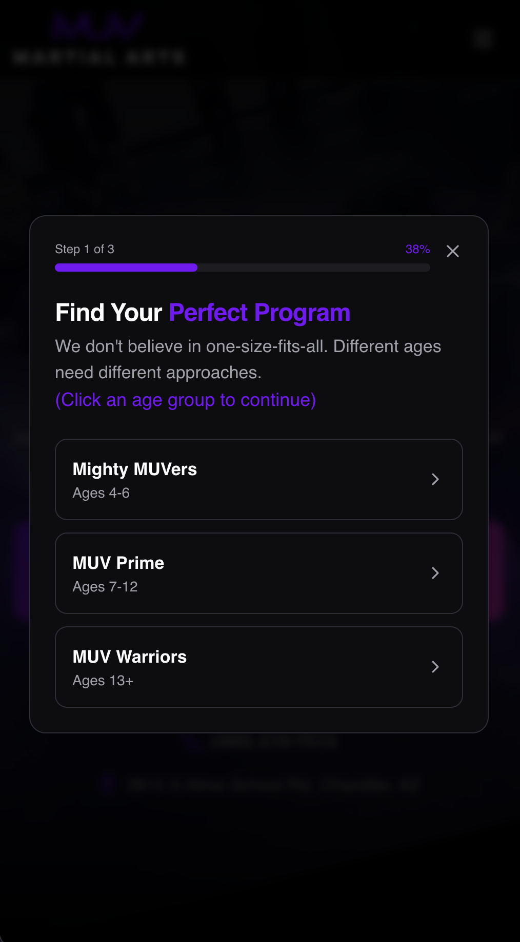 Opt-in step 1