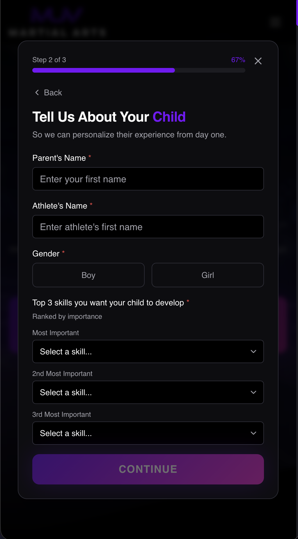 Opt-in step 2